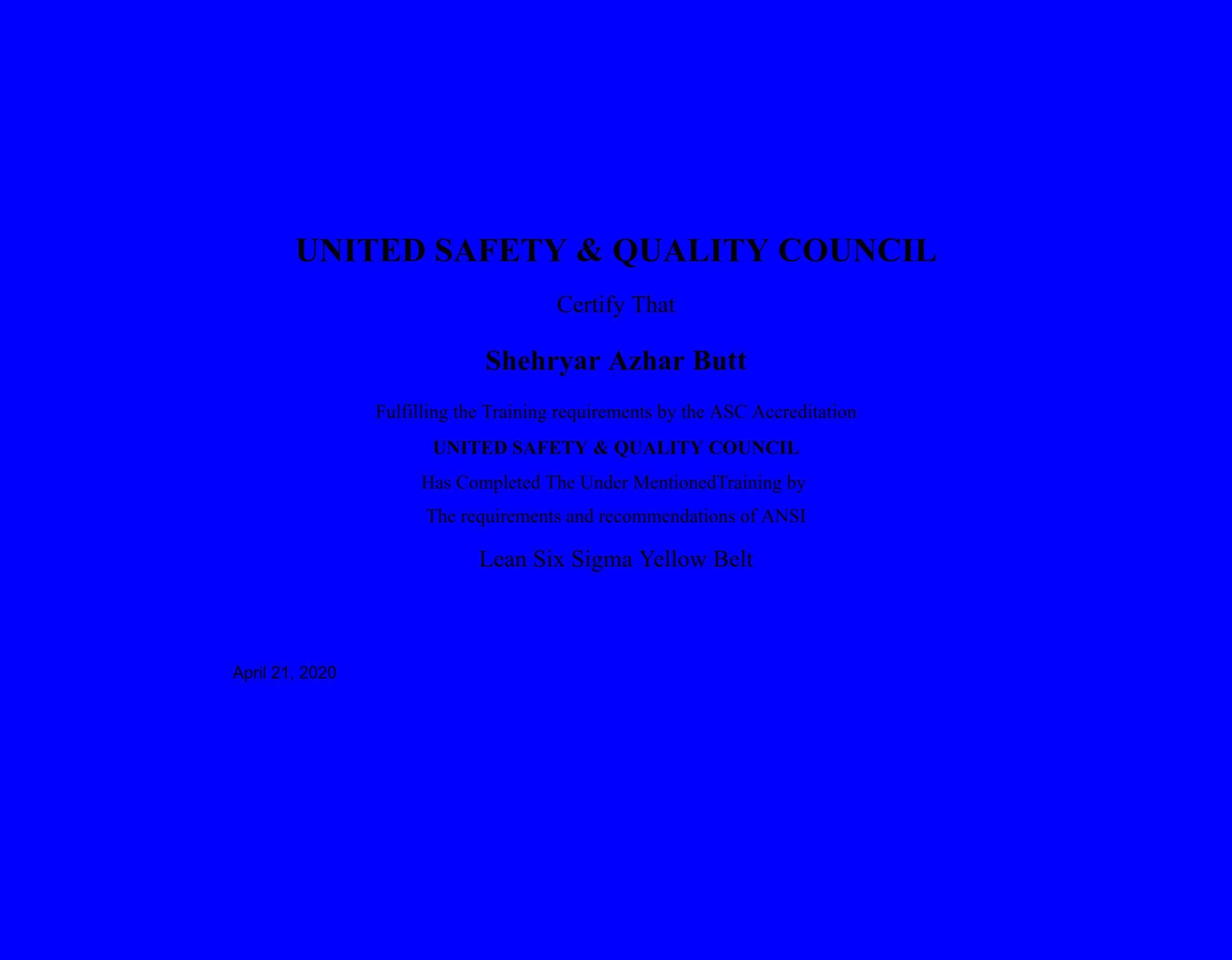 Certificate